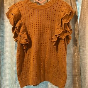 Who What Where short sleeve sweater size Large